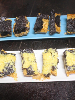 Una foto de Pan con morcilla al horno