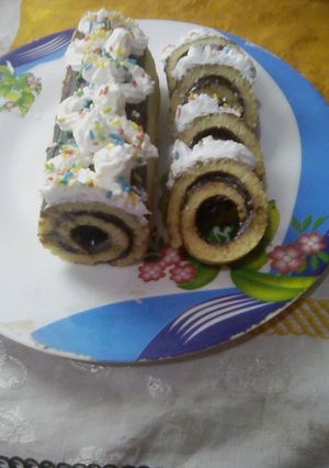 صورة لوصفة سويسرول بطريقتى💎💎💯👌🥞