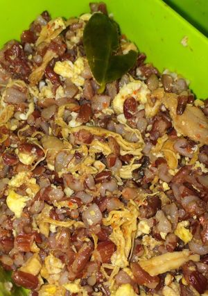 Foto resep Nasi Merah Goreng Ayam Suwir