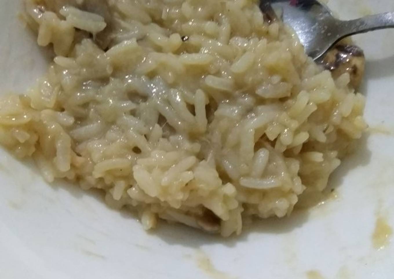 Simple chicken and mushroom risotto