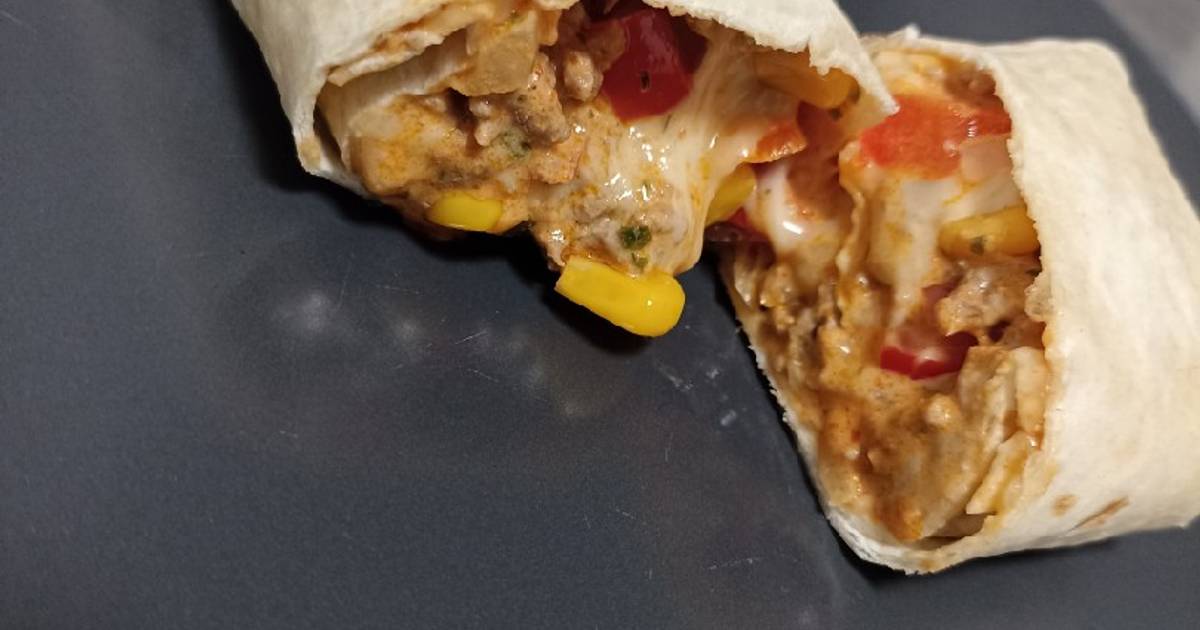 Burritos mit PaprikaHackfleisch Füllung Rezept von Nadine Cookpad