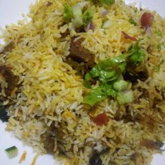 Beef biryani A picture of Beef biryani.