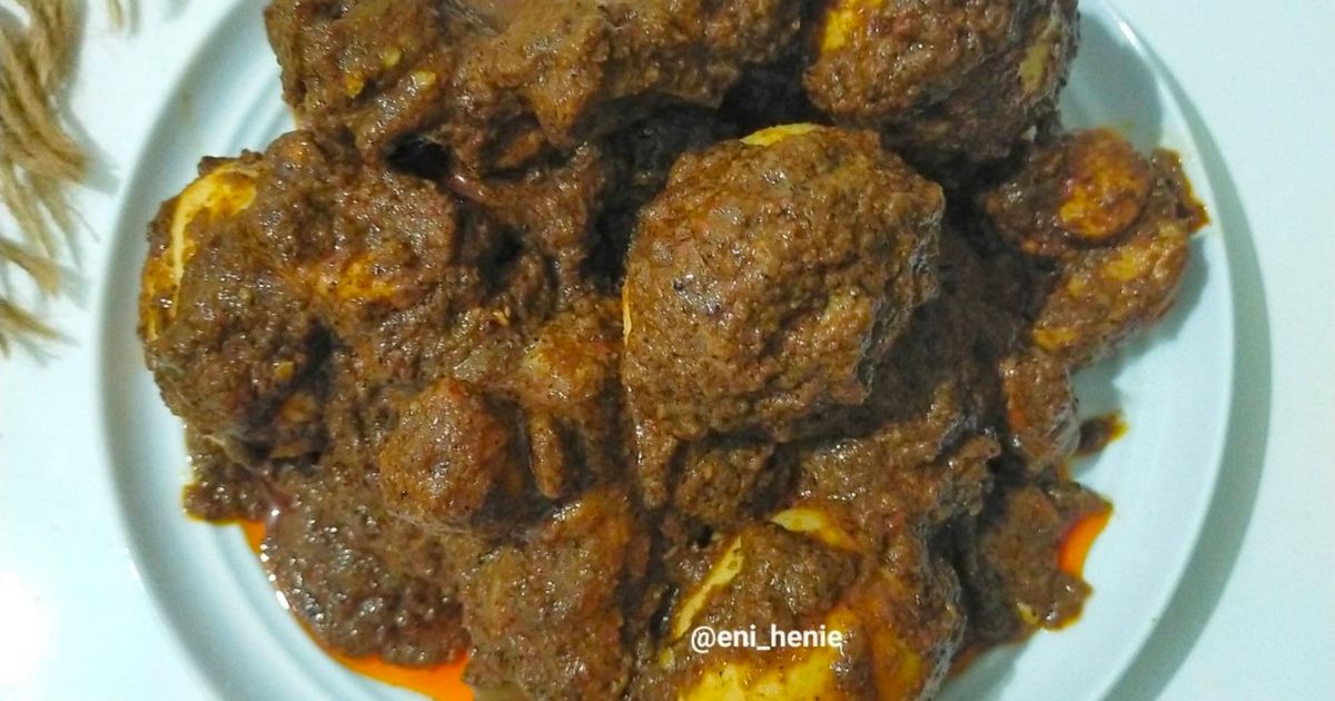 980. Rendang Ayam Telur Sat Set