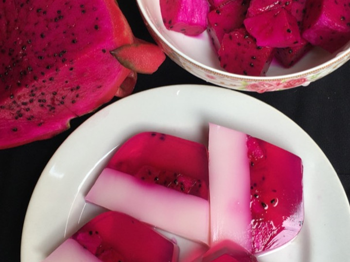 Resep Dragon fruit pudding lapis susu Murah