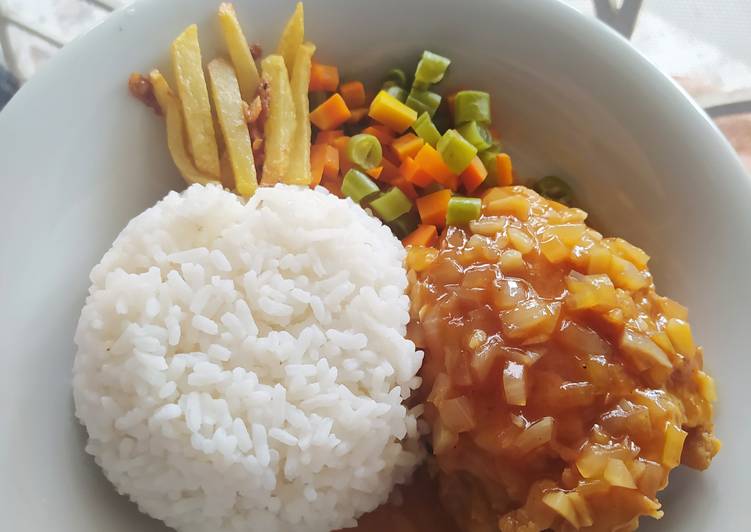 Resep: Chiken steak saus bbq yang Renyah!