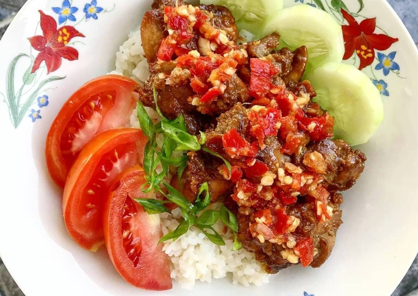 Nasi Daun Jeruk & Steak Maranggi