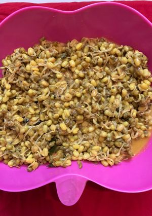 A picture of Moonga Gaathi sprouts subji Goa style.