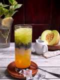 Es Melon sirup Jeruk