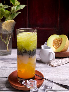 Foto resep Es Melon sirup Jeruk