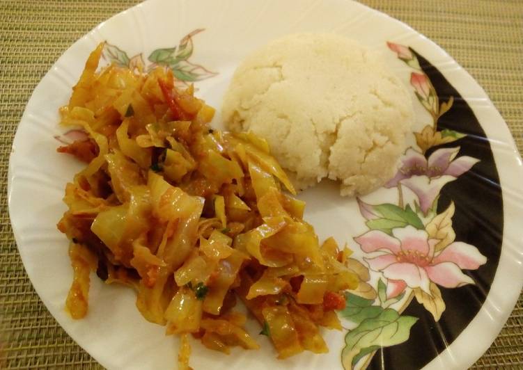 Cabbage & Ugali#localfoodcontest_Kisumu