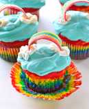 Rainbow Cup cakes