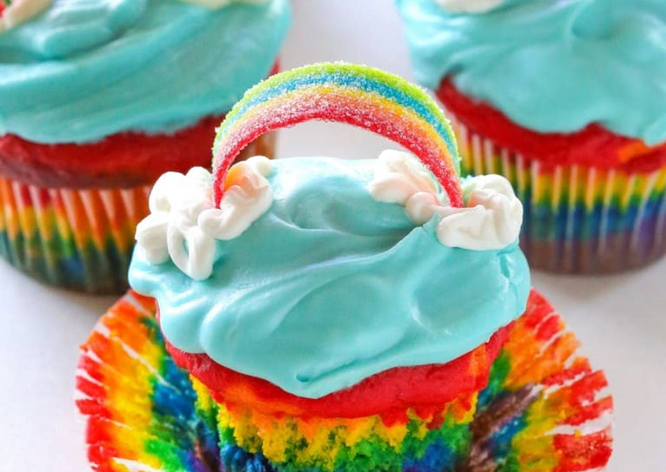 Rainbow Cup cakes