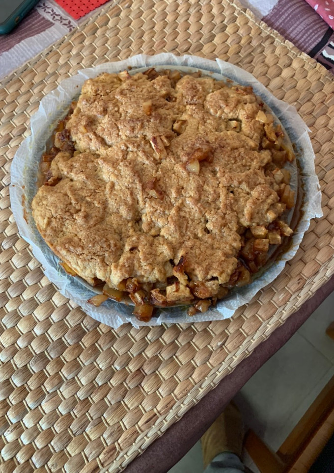 Una foto de Crumble de manzana