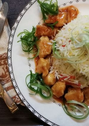 A picture of CHICKEN MANCHURIAN WITH FRIED RICE #cookpadApp #Ricecompetition.