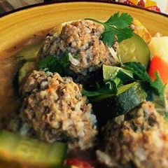 A picture of Albondigas` Mexican Meatball soup.
