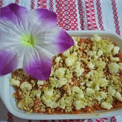 A picture of Gajar burfi.