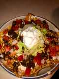 Chicken enchilada nachos