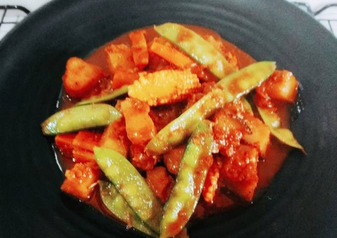 Sambel Goreng Kikil dan Sayuran