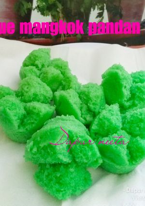 Foto resep Kue mangkok mekrok pandan