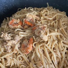 Cream based pasta (Melayu style lol) A picture of Cream based pasta (Melayu style lol).