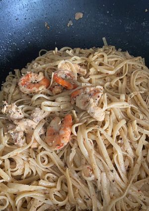 A picture of Cream based pasta (Melayu style lol).