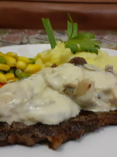 Foto resep Sirloin Steak with Mushroom Sauce