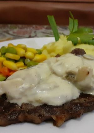 Foto resep Sirloin Steak with Mushroom Sauce