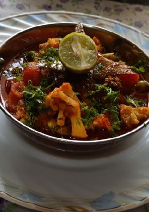 A picture of Mix vegetables spicy korma.