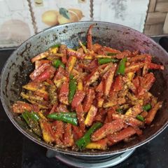A picture of Gajar Mirchi Adrak Achar.