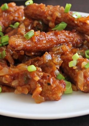 A picture of Baby Corn Manchurian.