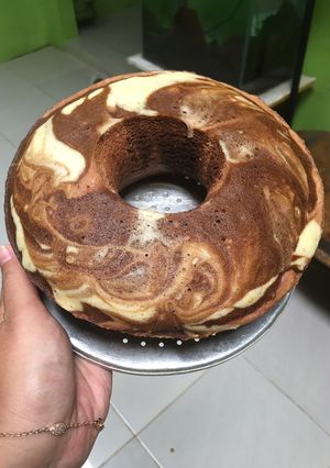 Foto resep Bolu Tiramisu Marmer Kukus 2 Telur