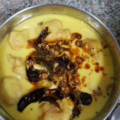 A picture of Kadhi pakoda my style.