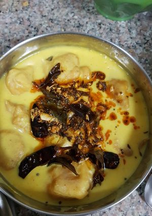 A picture of Kadhi pakoda my style.