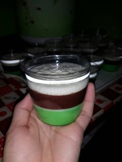 Foto resep Puding pelangi keto