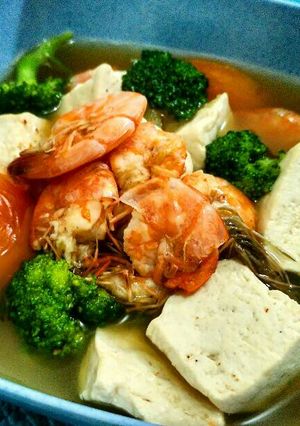 Foto resep Sup Udang Tahu (Eat Clean Series)