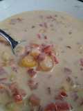 Salsa ó Dip de maíz🌽 tierno, pimiento🫑 y salchichón de cerdo🥓🫕🍟
