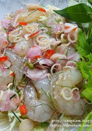 รูปของ กุ้งแช่น้ำปลายำสมุนไพรวาซาบิ