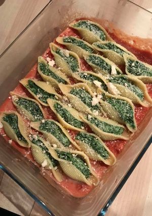 Une photo de Conchiglioni ricotta épinards