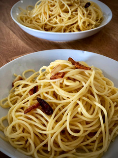 Una foto de Pasta al aglio olio e peperoncino