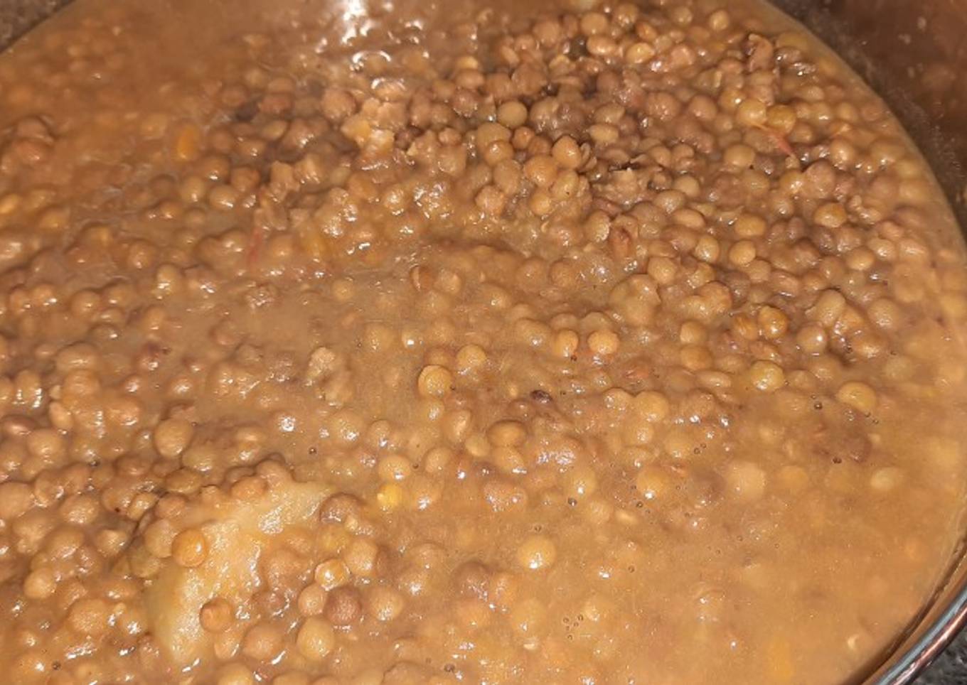 Lentejas con verduras (sin carne ni chorizo)