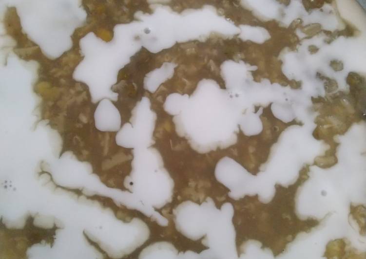 Resep Bubur beras ketan putih dan kacang hijau Anti Gagal