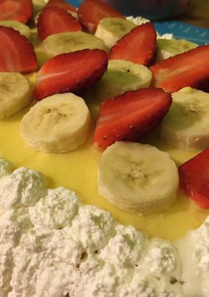 Vaníliás gyümölcstorta recept fotója