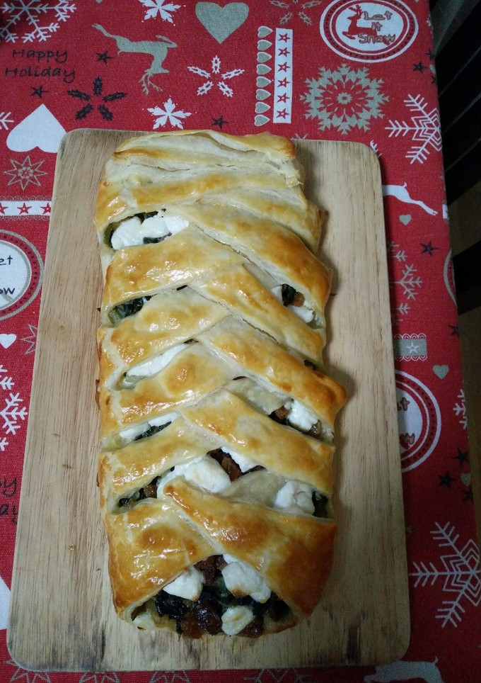 Una foto de Trenza de espinacas con queso de cabra