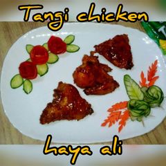 Tangi chicken (sweet and spicy) A picture of Tangi chicken (sweet and spicy).