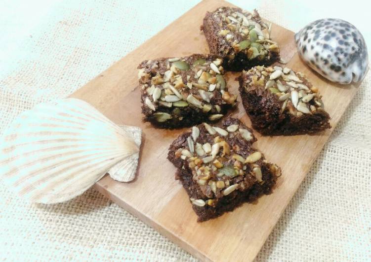 Cara Membuat Brownies Oat with Seeds Anti Gagal