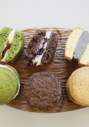 司康堡(豆乳黑芝麻、抹茶草莓、可可藍莓) 的食譜成品照片