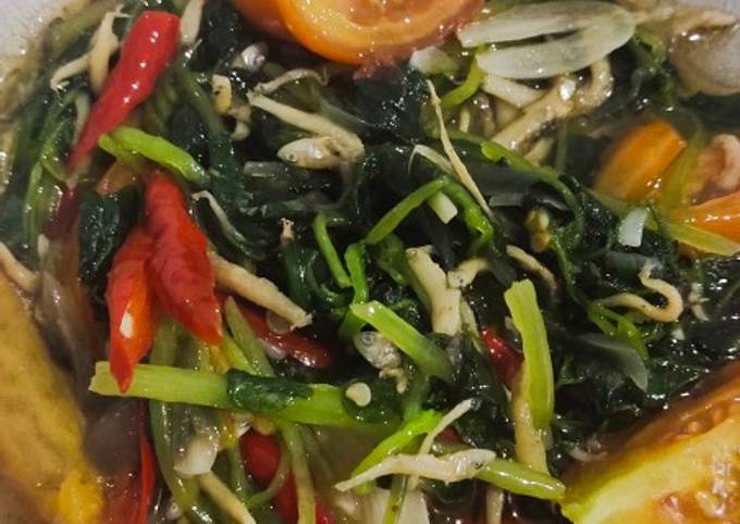 Resep memasak Tumis daun sirih bumi teri nasi  sesuai selera