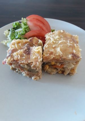 Φωτογραφία της συνταγής Νηστίσιμο σουφλέ με μπεσαμέλ