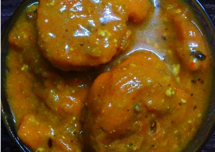 Dinner Ideas Soya Chap Kofta in Curd Curry