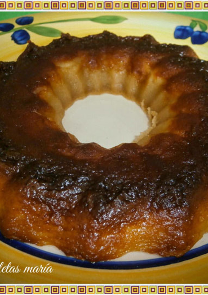 Una foto de Flan de galletas maría en microondas